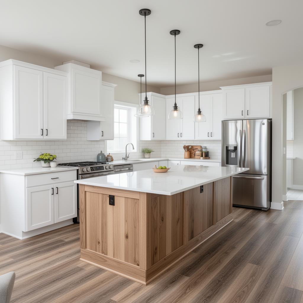 Completed kitchen remodel by Fishsticks Flooring Kitchen and Bath in Waterloo Iowa
