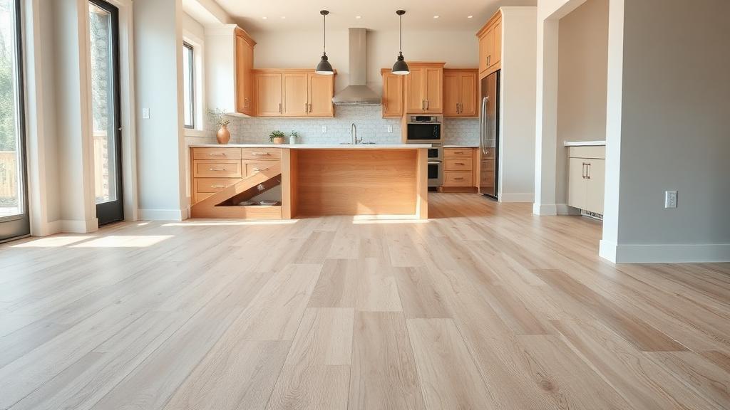 Engineered hardwood flooring in a Cedar Valley kitchen