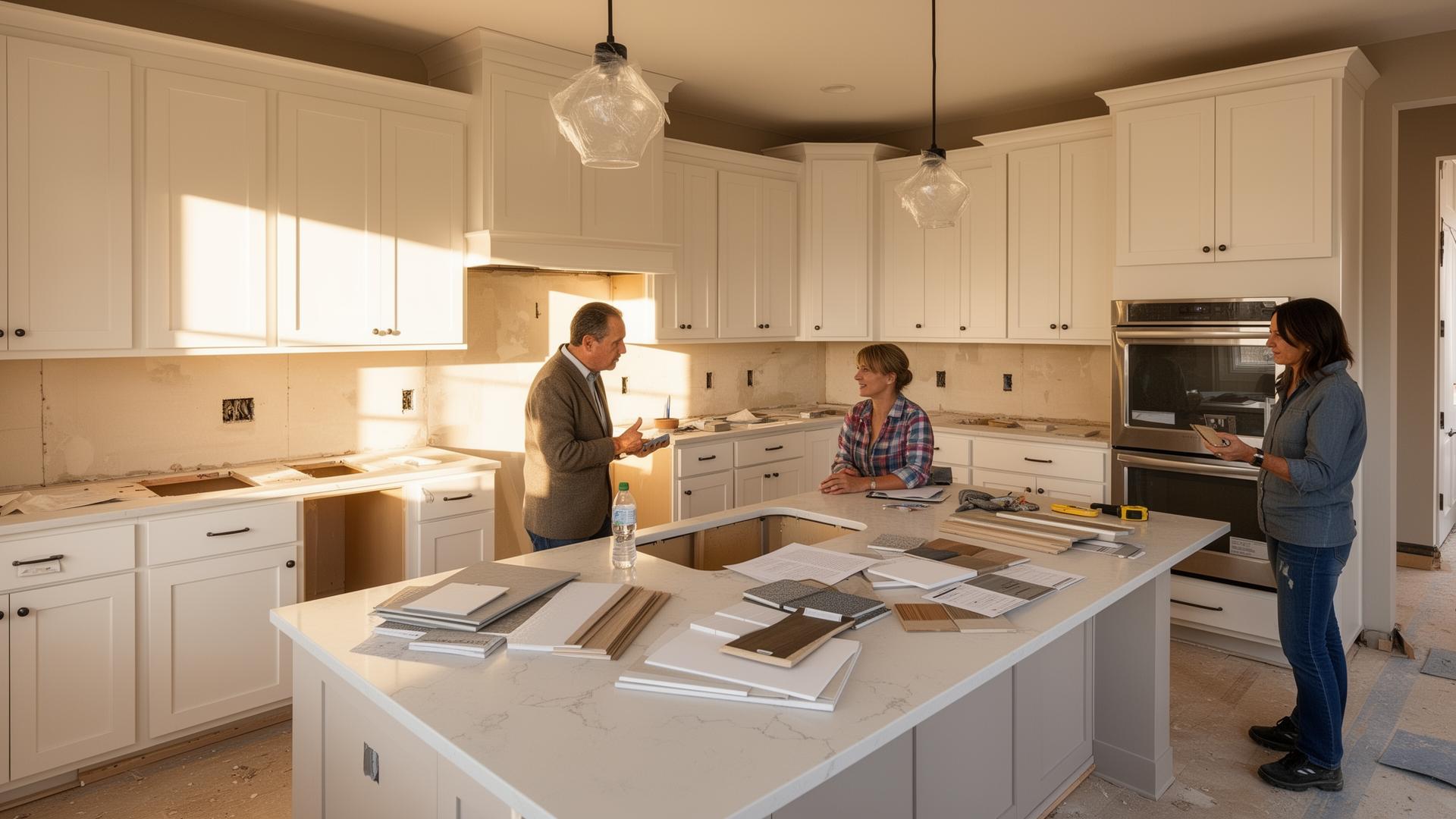 Kitchen renovation project in progress in a Waterloo Iowa home with design consultation