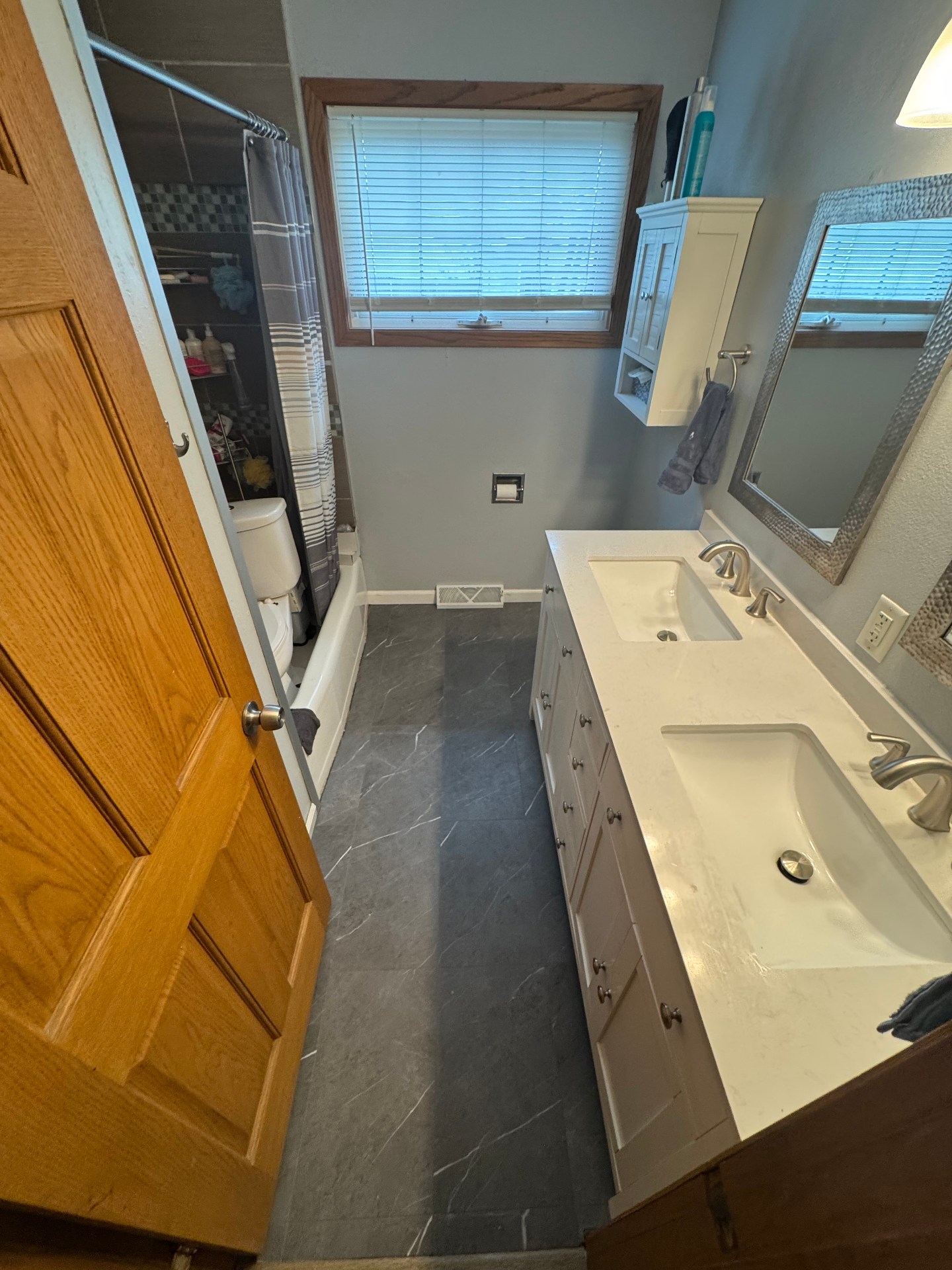 Bright Bathroom with Double Vanity - Bathroom project in Cedar Valley, IA