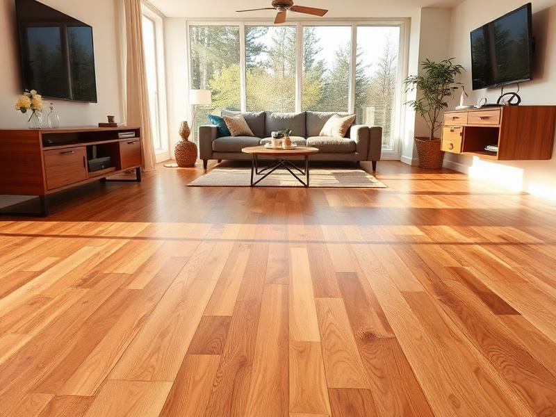 Professional hardwood flooring installation in Waterloo Iowa living room