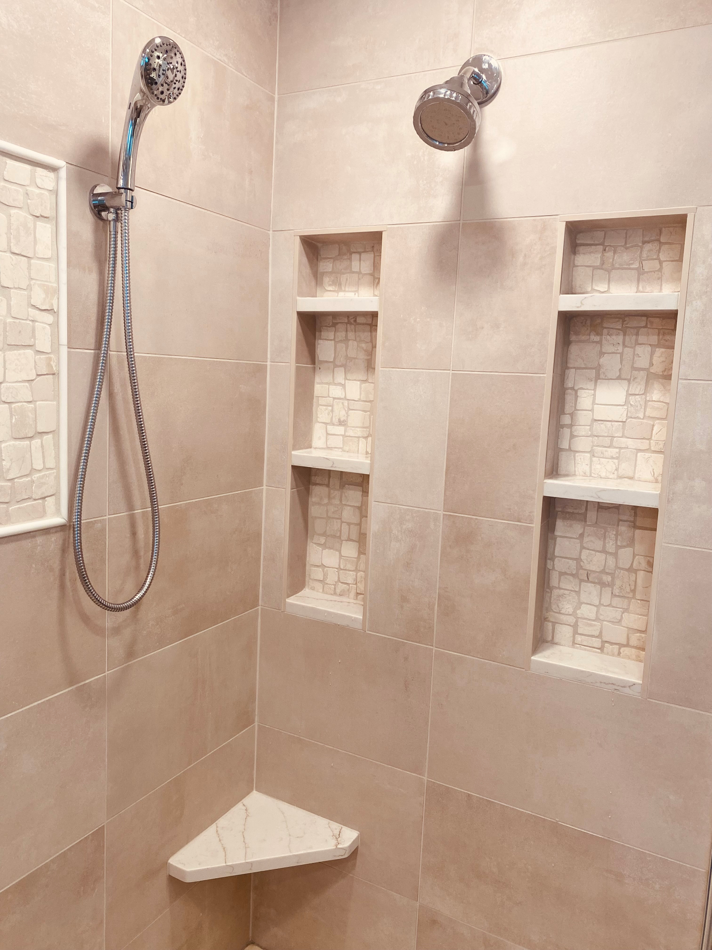Shower Niche Detail - Bathroom project in Cedar Valley, IA
